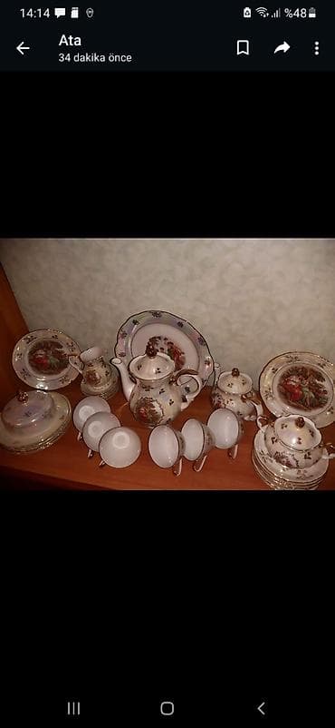 ağ balıq: Çay dəsti, rəng - Ağ — 1