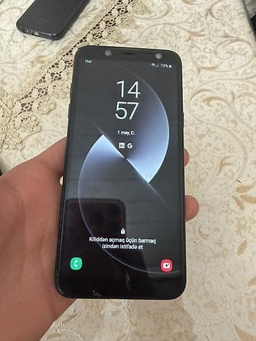 samsung a7 2016 ekran: Samsung Galaxy A6, 32 GB, rəng - Qara, Barmaq izi — 1