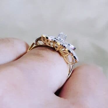 nişan üzükleri: Nişan, Üzük, Sarı qızıl, 750 Əyar, Brilyant, 0-0.25 Karat — 3