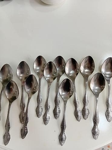 12 ədəd metal qaşıq dəsti - Material: paslanmayan polad tipli metal - lalafo.az -da 12 ədəd metal qaşıq dəsti - Material: paslanmayan polad tipli metal -