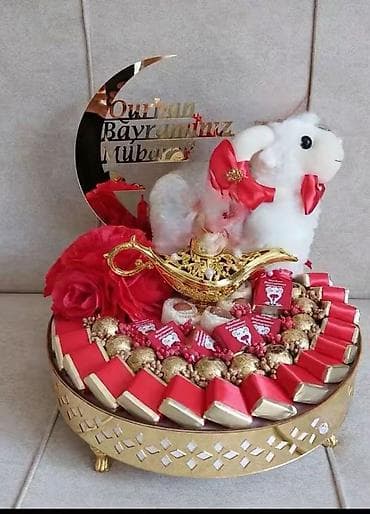 bayram xonçasi: Qurban Bayramı üçün tematik hədiyyə səbətləri və kompozisiyalar - — 2