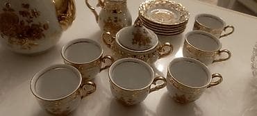 ağ xalca: Çay dəsti, rəng - Ağ, Farfor, 6 nəfərlik — 10