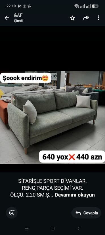 Divan və masa dəstləri: Divan — 1