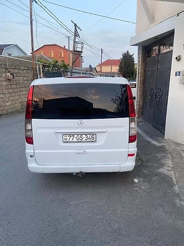 Mercedes-Benz Vito mikroavtobus - Kuzov: ağ rəng, uzun baza, sürgülü — 5