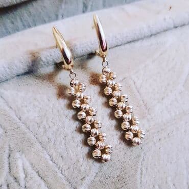 italyan qizili: Dəstə daxildir: Üzük, Sırğa, Pandora, Sarı qızıl, 585 Əyar, 517 g — 4