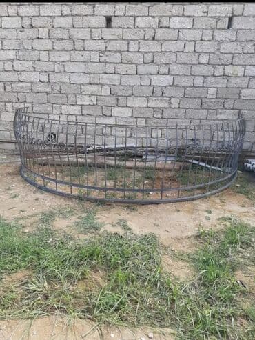 Santexnika: Dəmir dekorativ hasar – oval forma - Material: qalın metal/prokat — 1