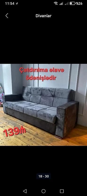 divan köhnə: Di̇van-kravat, Yeni, Açılan, Bazalı, Parça, Ödənişli çatdırılma — 2