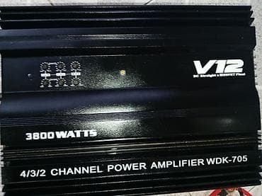 iphone 15 pro max dubayski: V12 WDK-705 avtomobil gücləndiricisi - Güc: 3800 Watts (üzərində — 1