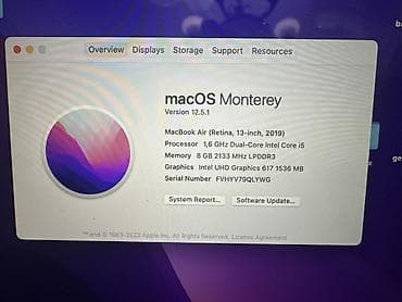 apple macbook: MacBook Air (Retina, 13-inch, 2019) - Ekran: 13" Retina - Prosessor — 2
