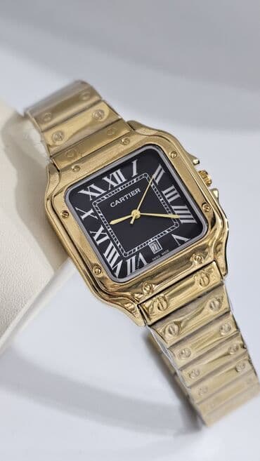 gümüş saat: Yeni, Qol saatı, Cartier, rəng - Qızılı — 1