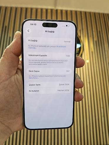 iphone 5: IPhone 15 Pro Max, 256 GB, Natural Titanium, Zəmanət, Simsiz şarj, Face ID — 3