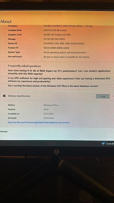 ssd 120: Masaüstü kompüter seti Tərkib və əsas xüsusiyyətlər: - Prosessor — 1