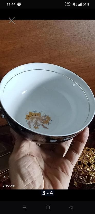 leziz sufreler: Kasalar, 6 ədədli dəst, rəng - Göy, Farfor, Çexiya — 5