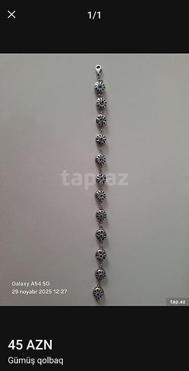 Gümüş qolbaq 925 əyar