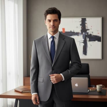 джинсовые мужские костюмы: Мужской костюм, Демисезон, 7XL, цвет - Серый — 1