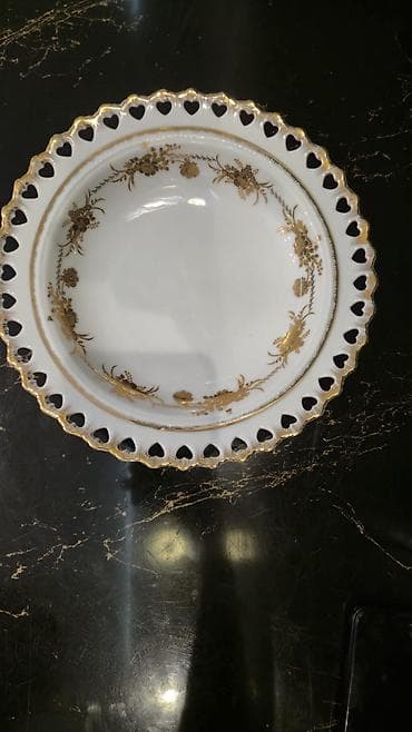 sup qabi: Hi-Luxe markasının 24 karat qızıl suyundan keçmiş boşqab 6 ed diametri — 3