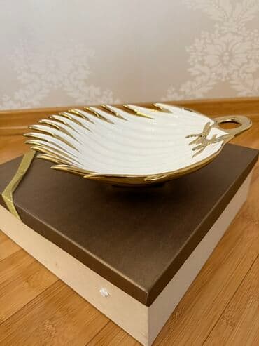 Dekorativ keramika boşqab - Material: keyfiyyətli keramika - Rəng: ağ lalafo.az -da Dekorativ keramika boşqab - Material: keyfiyyətli keramika - Rəng: ağ