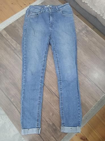 cins kombinezon: Jeans Style markalı qadın cins şalvarı uzunluq 78 sm - Model: dar — 2
