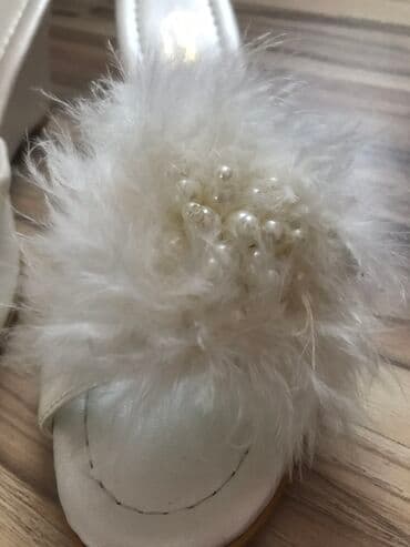 домашние женские тапочки балетки: Домашние тапочки, Размер: 38, цвет - Белый, Б/у — 3