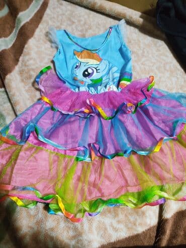 don sekilleri: Rəngarəng qız uşağı paltarı – “My Little Pony” motivli - Üst hissə — 1