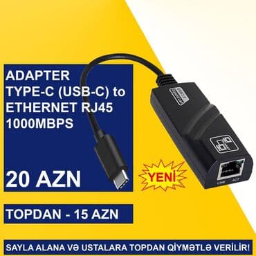 Техника для кухни: Type-C/USB-C Adapterlər SAYLA ALANA VƏ USTALARA TOPDAN QİYMƏTLƏ — 3