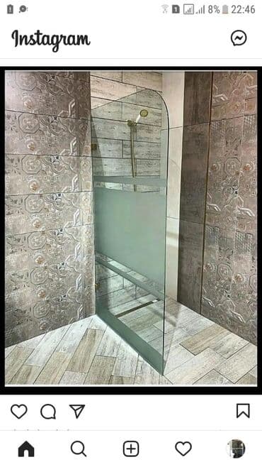 6mm 8mm 10mm sade mat dekorlu şüşələrdən hazirlanan duskabinlərin