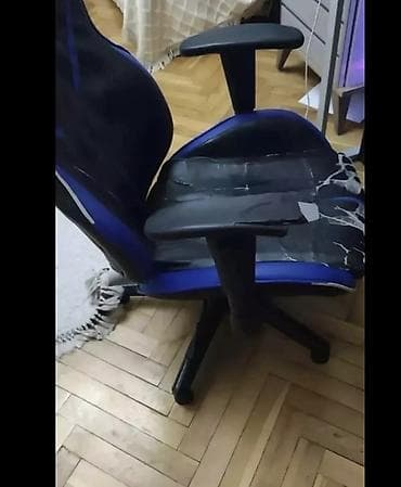 Ofis oturacaqları: Təkərli, Qolları tənzimlənir, Süni dəri — 1