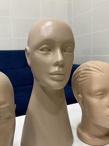 Манекены: Голова, Пластик, пластмасса, Серый — 3