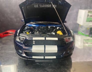 metbex tavan modelleri: Коллекционная модель Ford Mustang Shelby GT500 blue with white stripe — 12