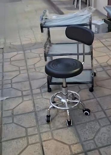 Təkərli salon stulu və servis rəfi dəsti - Təkərli, dairəvi