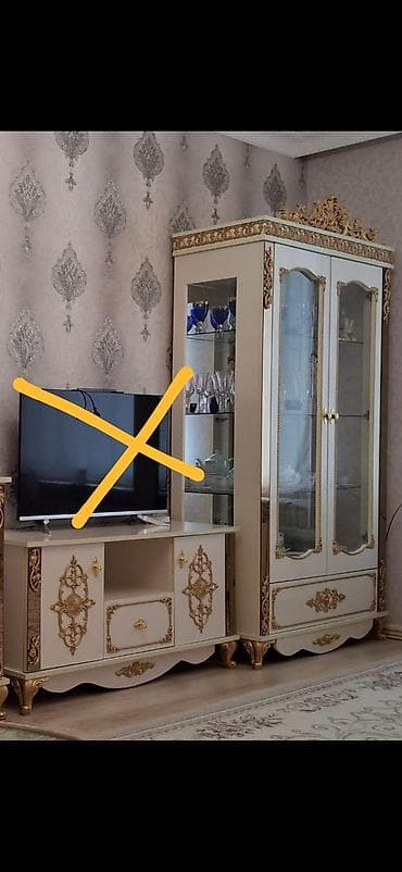 IrQonaq otagi mebeli Tv alti ve qorka Qiymet Qorka 150 man Tv alti — 1