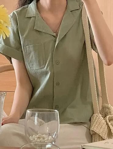 100% pambıq. Çox gözəl materialı var. Nazik, sərin. Pencək-köynək