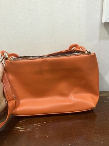 Toy paltarları və aksesuarları: Narıncı rəngli çiyin/çapraz çanta - Material: yumşaq eko‑dəri - Rəng — 2