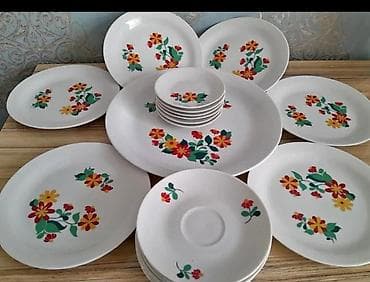 Обеденный набор, цвет - Белый, Керамика