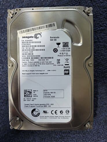 ssd 500: Daxili Sərt disk (HDD) Seagate, 512 GB, 7200 RPM, 3.5", Yeni — 1
