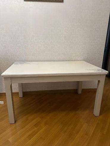 tap az goyercin satisi: Mermer masa 140/85sm 110azn Nesimi ray 0404 leli Ağ rəngdə — 1