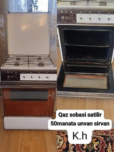 Qaz sobası Ayrıca dayanan, 4 gözlü