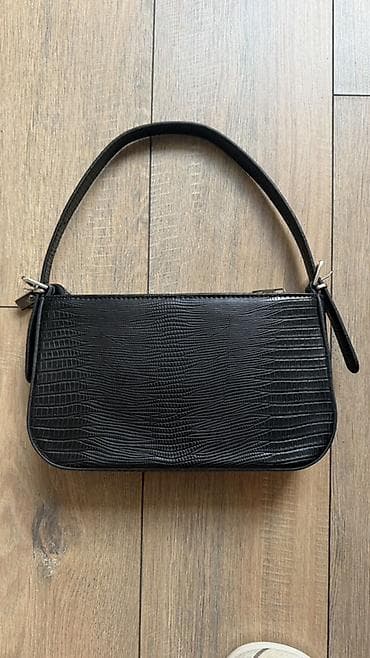supreme bel çantası: Qara çiyin çantası – mini baguette stili — 3