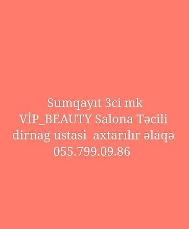 Ev personalı və təmizlik: Dırnaq ustası tələb olunur, Yerin icarəsi, Materialların təqdim olunması — 1