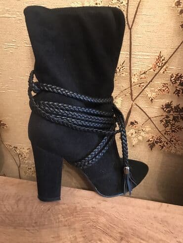 туфли новая не разу не одевала: Размер: 35, цвет - Черный, Б/у — 6