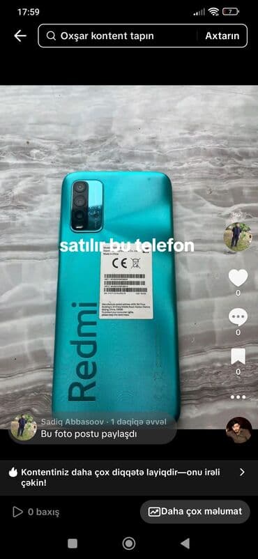 xiaomi mi 8 qiymet: Redmi 9, 64 GB, rəng - Mavi — 1