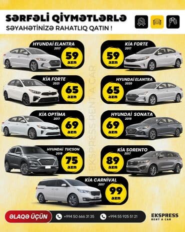 Sərnişin daşımaları: Günlük, Hyundai, Depozitlə, Depozitsiz — 1