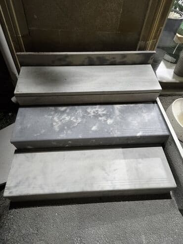 керамическая плитка в баку: Təbii daş pilləkən pillələri - Material: mərmər tipli təbii daş - — 1