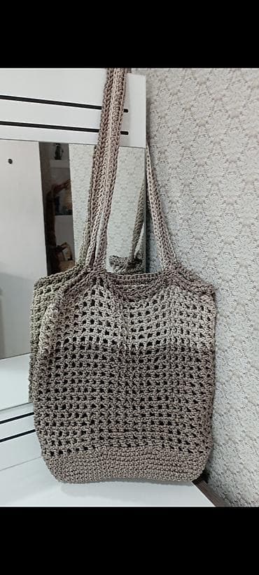 Toxunma torba çanta - Material: qalın, möhkəm iplikdən əl toxuması -