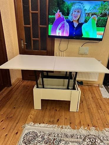 jurnal stol: Kvadrat masa, Açılan, Təkərsiz, Laminat, Zəmanətsiz — 7