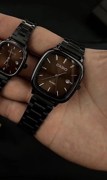sensor saatlar: Casio kvars qol saatı dəst sevgililer üçün. - Korpus — 1