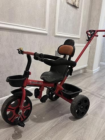 velesibet matoru: Uşaq üçtəkərli velosipedi – BAORUN markası, qırmızı-qara rəng — 1