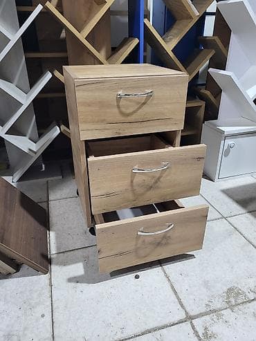 yan bardak: Ofis üçün mobil çekmece dolabı - Material: ağac teksturalı — 5