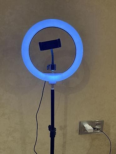 Fotokameralar: Halka LED işıq + tripod və telefon tutacağı - Halqa tipli LED işıq — 4