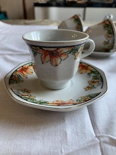 Qəhvə dəsti, rəng - Ağ, Farfor, 6 nəfərlik — 2